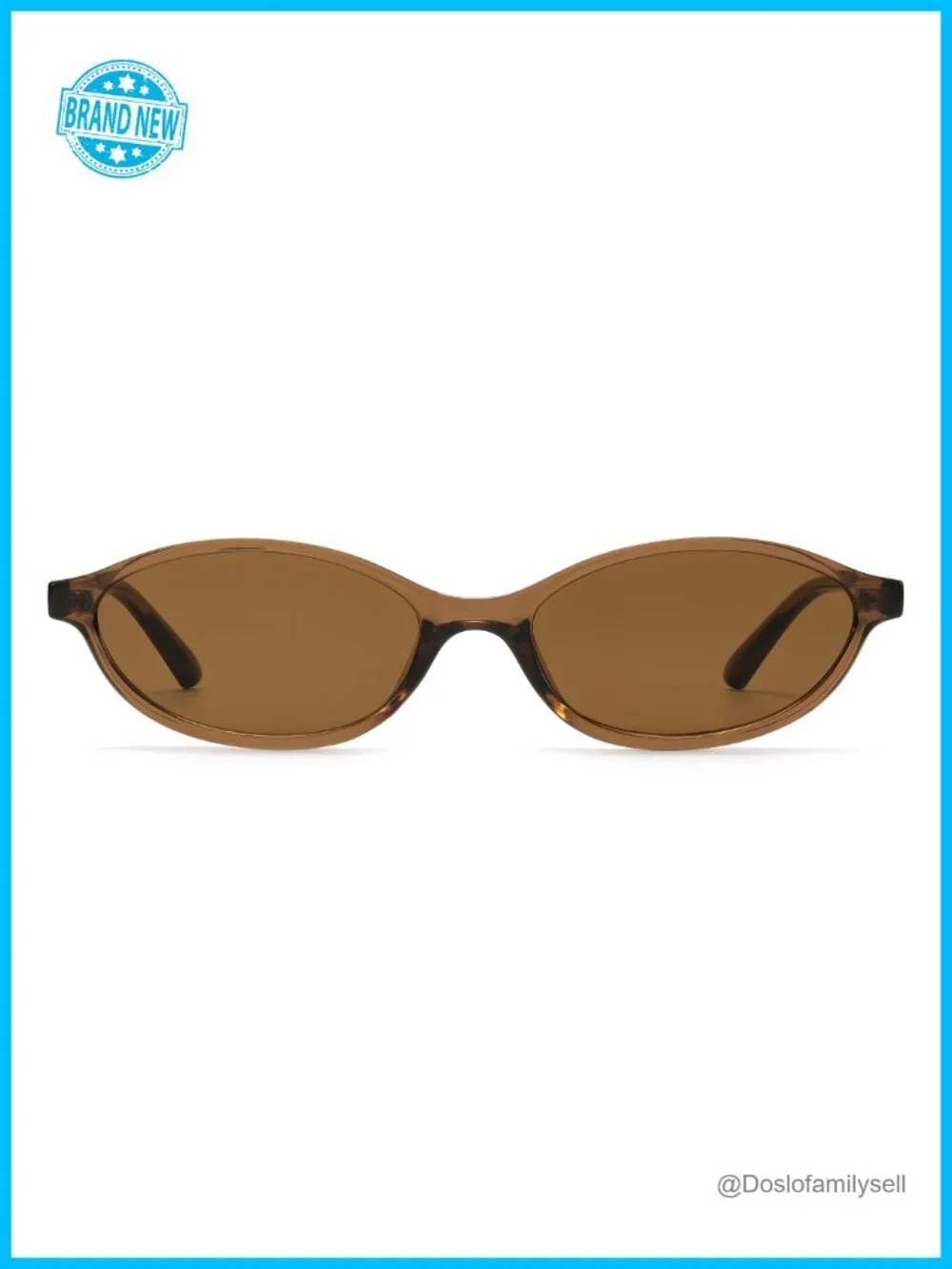 Retro Oval Cat Eye Sunglasses Women Y2K Narrow Plastic